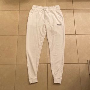 Never worn. White gymshark joggers. Size small